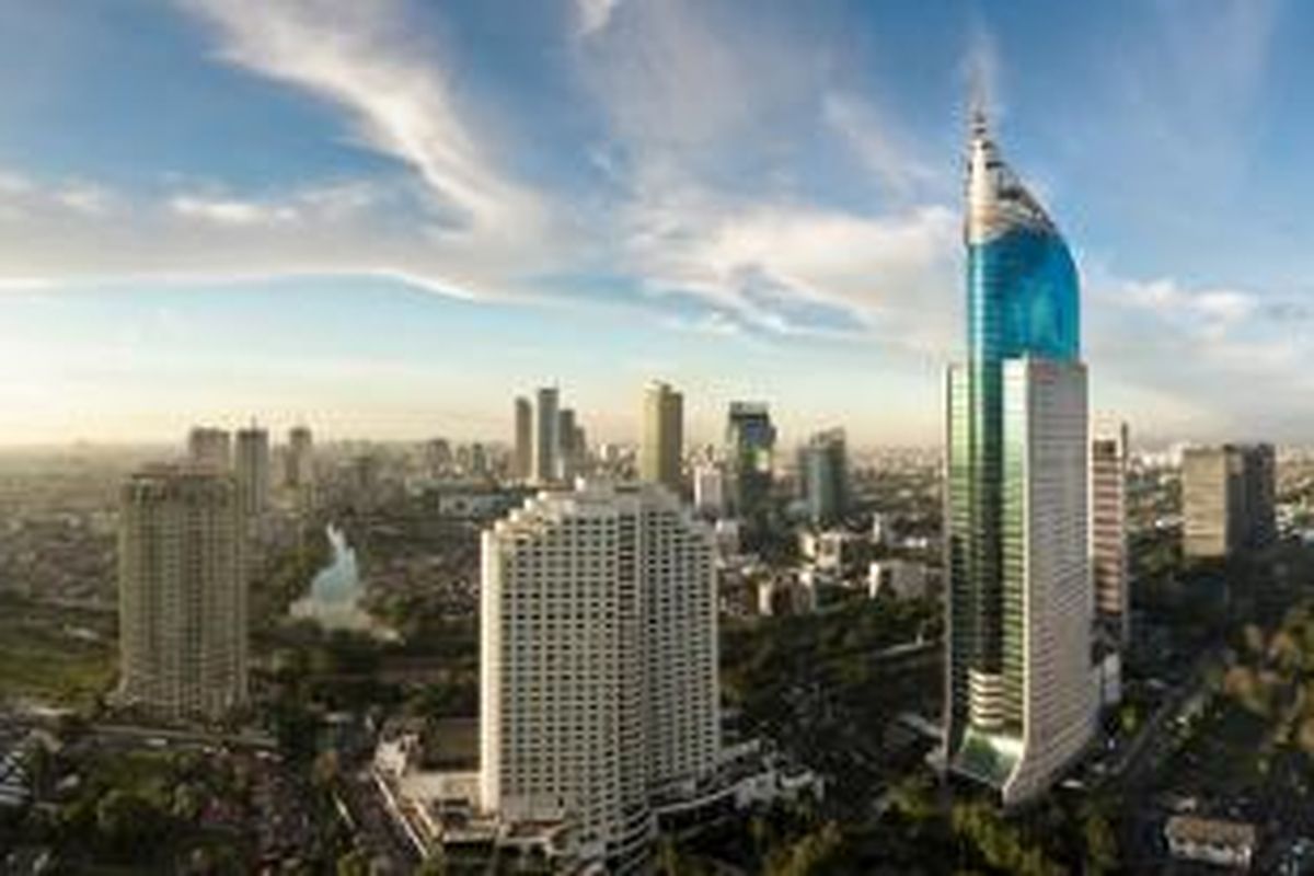 Gedung-gedung pencakar langit di Jakarta.