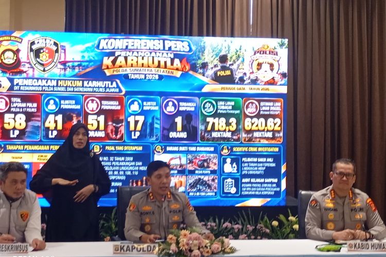 Polda Sumsel Tetapkan Direktur Operasional PT RAS Tersangka Karhutla, 15 Perusahaan Diselidiki