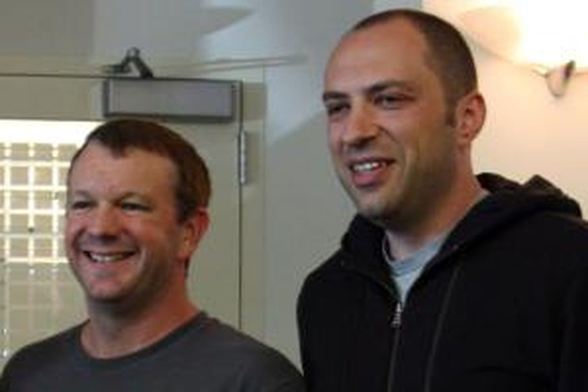 Brian Acton dan Jan Koum, dua pendiri WhatsApp