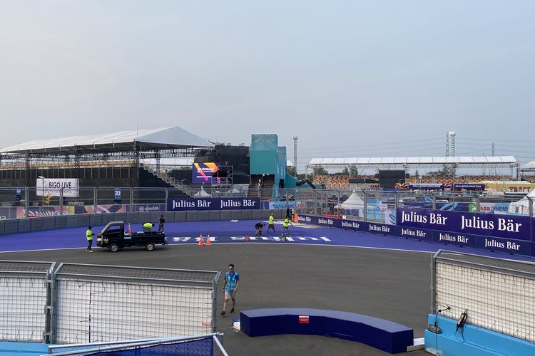 Jakarta International E-prix Circuit (JIEC) di Ancol, tempat digelarnya ajang balap jet listrik FORMULA E