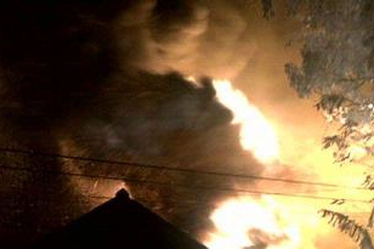 Ilustrasi. Kebakaran di Kampung Kalimati, Bendungan Hilir, Jakarta Pusat.