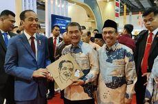 Saat Pj Wali Kota Pontianak Serahkan Lukisan Ampas Kopi ke Jokowi