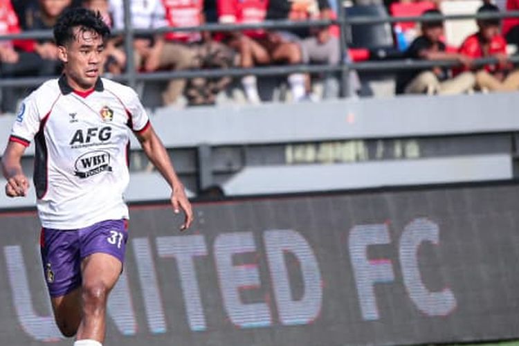 Pemain muda Persik Kediri di Super League 2025-2026, Wigi Pratama.