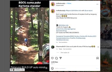 Video Viral Bocah Pakai Honda Karisma Taklukkan Tanjakan Motor Trail