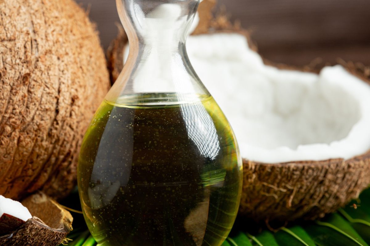 Ilustrasi minyak kelapa.