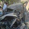 Sebuah Mobil Kecelakaan hingga Terbakar di Surabaya, 2 Orang Tewas