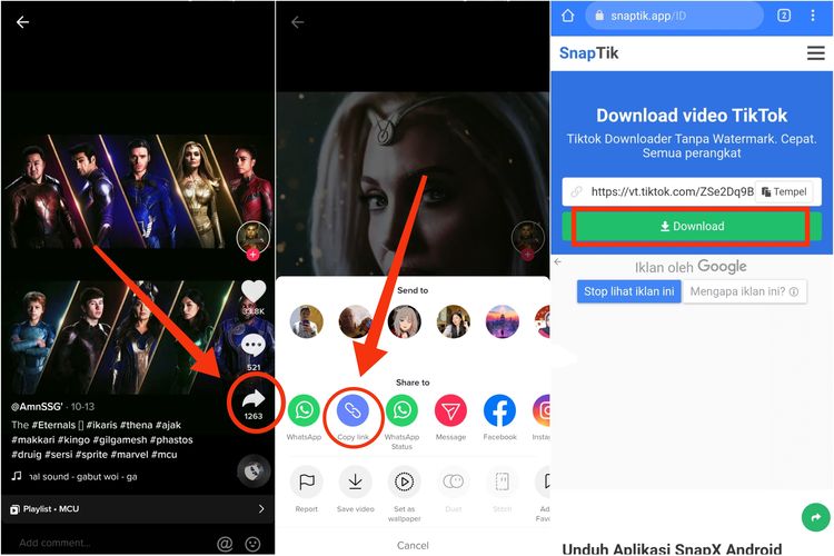 Foto Download Video TikTok Tanpa Watermark