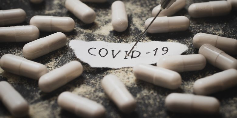 Ilustrasi obat Covid-19. Inggris setujui penggunaan obat sotrovimab untuk pengobatan Covid-19 bergejala ringan hingga sedang. Produsen obat, GlaxoSmithKline (GSK), mengatakan, obat antibodi ini kemungkinan bisa melawan varian Omicron. 