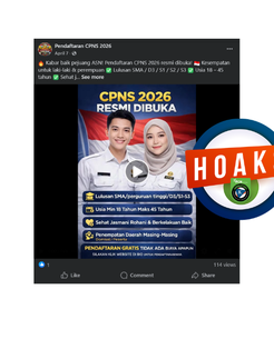 INFOGRAFIK: Hoaks Seleksi CPNS 2026 Sudah Dibuka, Simak Bantahannya
