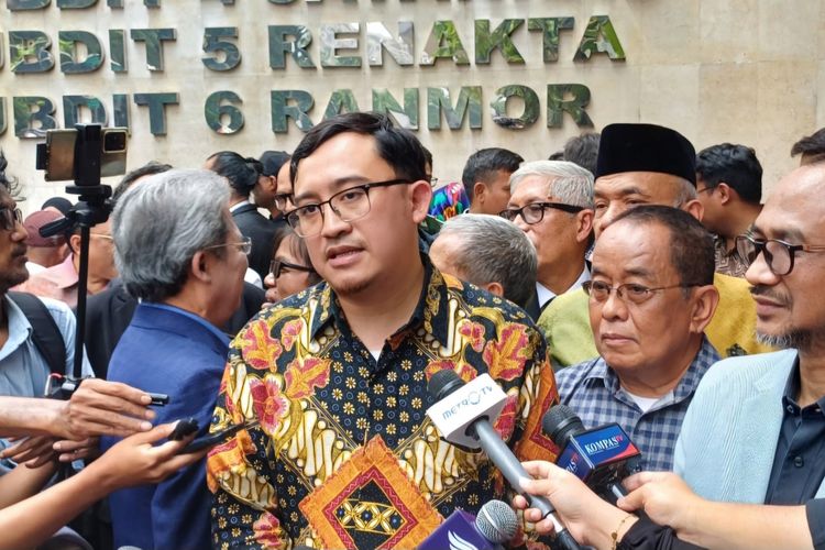 Ketua IM57+ Institute, Lakso Anindito, di Polda Metro Jaya, Rabu (13/8/2025).
