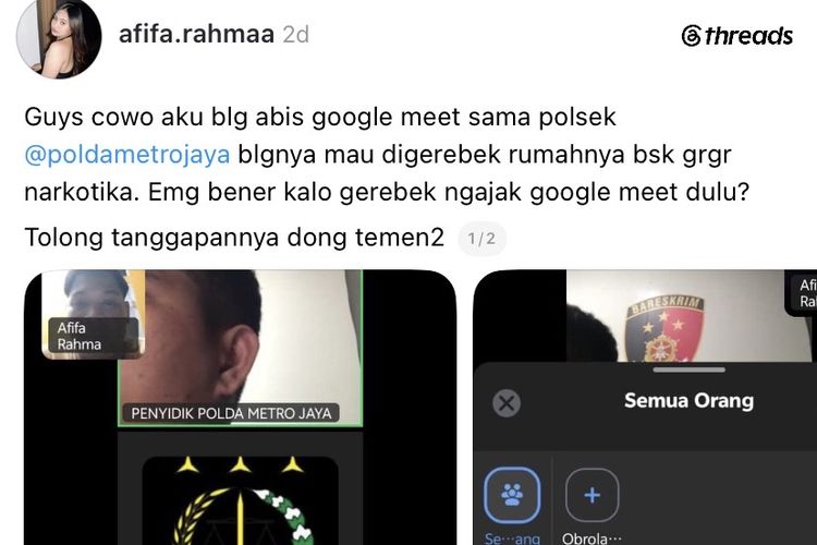 Warganet Ngaku Diajak Video Call Sebelum Penggerebekan, Polisi Pastikan Hoaks