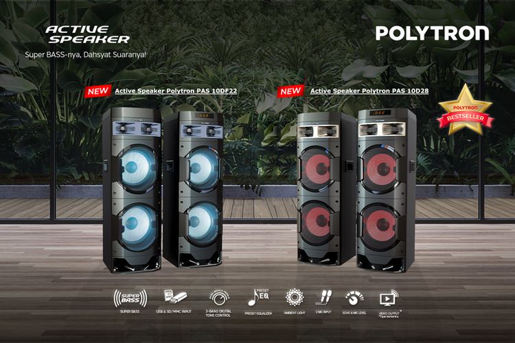 Bluetooth speaker Polytron PAS 10DF22 dan PAS 10D28 dengan fitur dan teknologi terkini. 

