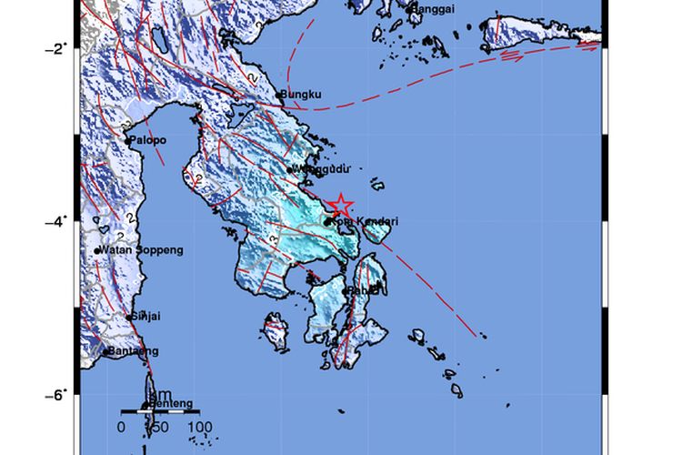 Sejak Jumat (25/3/2022) malam hingga Minggu, Kendari sudah diguncang 37 kali gempa. Mainshock atau gempa utama terjadi Sabtu Malam dengan kekuatan M 5,1. 