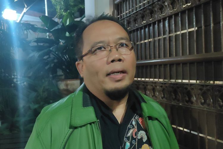 Anggota Mahkamah Partai DPP Partai Persatuan Pembangunan (PPP) Abdullah Mansyur ditemui di Media Center TPN Ganjar-Mahfud, Jalan Cemara Nomor 19, Jakarta Pusat, Kamis (21/3/2024).