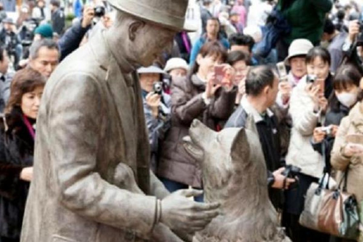 Patung Hachiko menemui Tuannya 