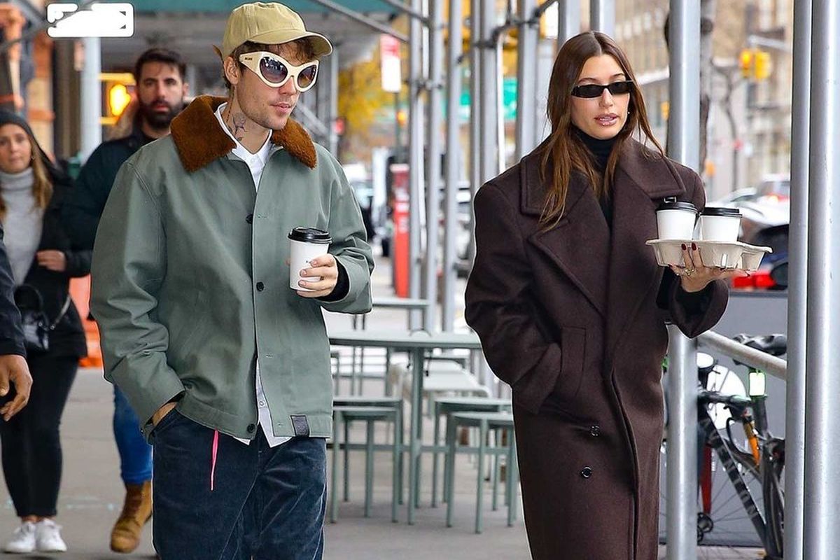 Justin Bieber dan Hailey Bieber saat berada di New York, AS pada 6 Desember