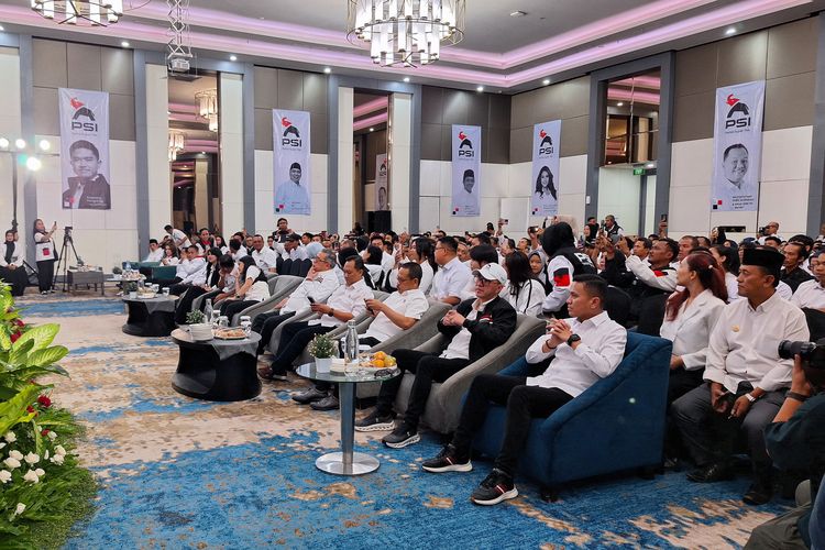 Suasana Rakorwil DPW PSI Banten di Tangerang yang menjadi ajang konsolidasi kader menjelang Rakernas, Minggu (14/12/2024). PSI optimistis dapat menjadi partai pemenang pada Pemilu 2029 dengan terus memperkuat struktur organisasi hingga ke akar rumput.