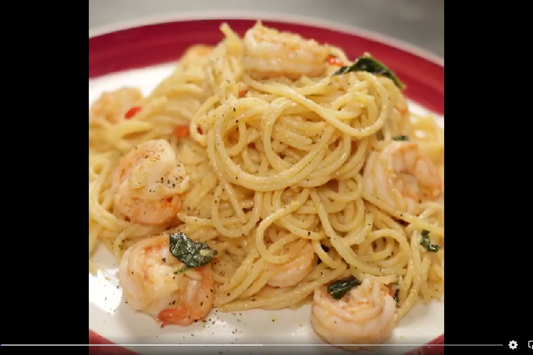 Spaghetti telur asin ala Asian Food Channel