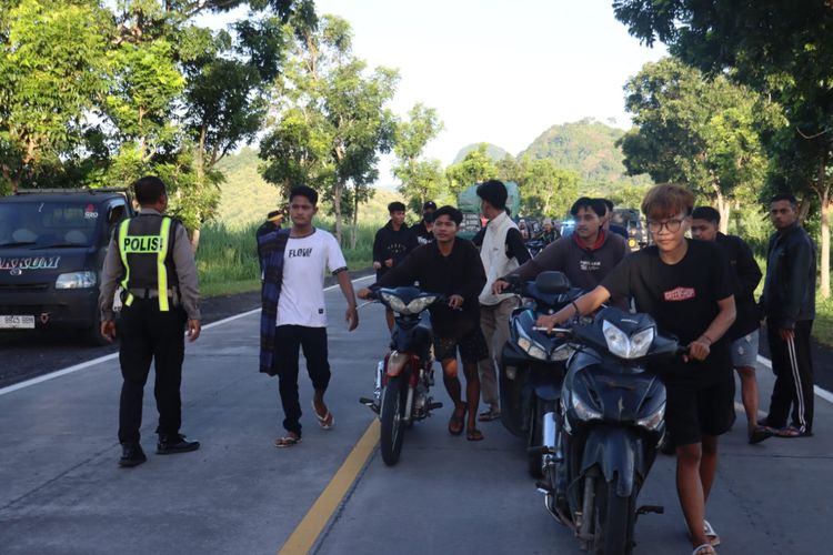 Pelaku balap liar di Lumajang diamankan polisi, Minggu (24/3/2024)