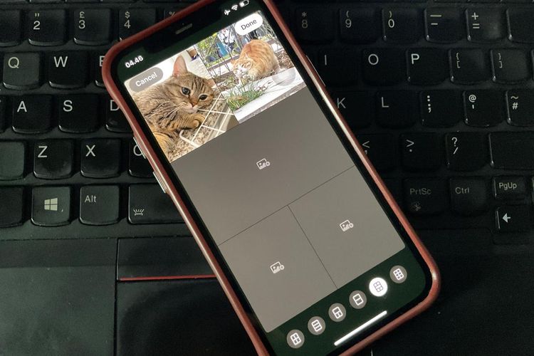 Cara membuat kolase foto di status WA.