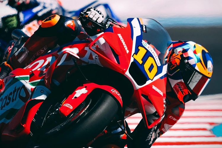 Luca Marini saat berlaga pada MotoGP Hungaria 2025