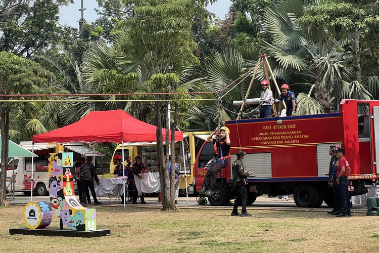Main ke Balai Kota Jakarta, Ada Flying Fox Gratis untuk Anak-anak