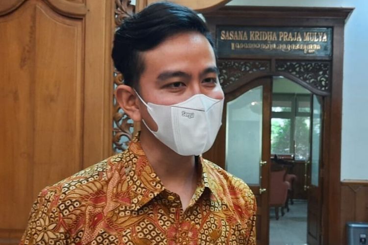 Wali Kota Solo Gibran Rakabuming Raka di Solo, Jawa Tengah, Selasa (19/4/2022).