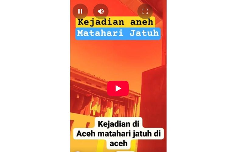 Ramai soal Video Langit Aceh Terlihat Merah akibat 