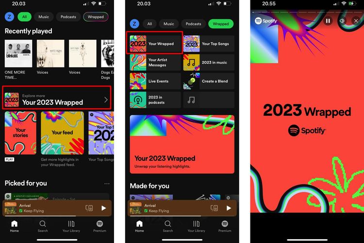 Ilustrasi cara membuat Spotify Wrapped 2023.