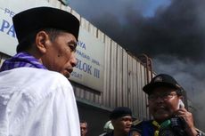 Pedagang Paksa Jokowi Masuk Lokasi Kebakaran