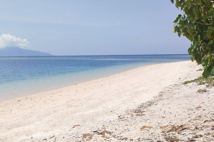 Pantai Enabara, Kecamatan Maurole, Kabupaten, FLores, NTT merupakan satu destinasi pantai berpasir putih di jalur pantai Utara (Pantura) dari Pulau Flores, NTT, Jumat, (4/11/2022). (KOMPAS.com/MARKUS MAKUR)