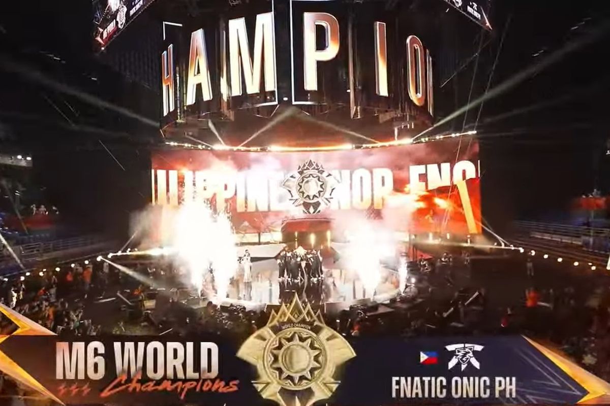 Tim asal Filipina, Fnatic Onic PH, menjadi juara M6 World Championship. Onic mengalahkan tim asal Indonesia, Team Liquid ID, di babak Grand Final, Minggu (15/12/2024) dengan skor 4-1.