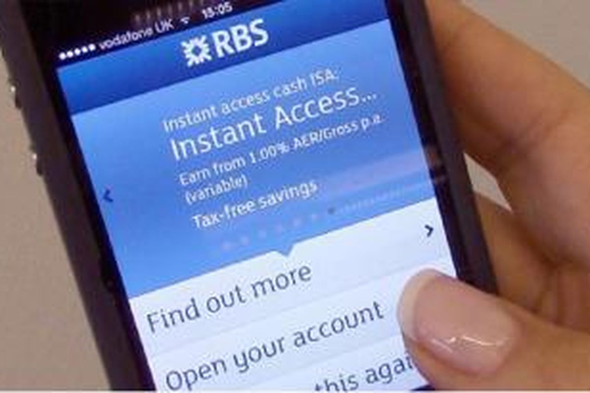 Ilustrasi - Layanan mobile banking Royal Bank of Scotland