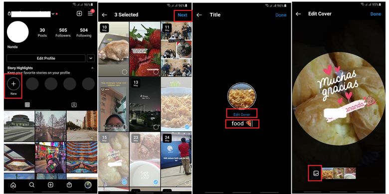 Cara menambahkan konten Instagram Story lama ke sorotan atau highlight Instagram.