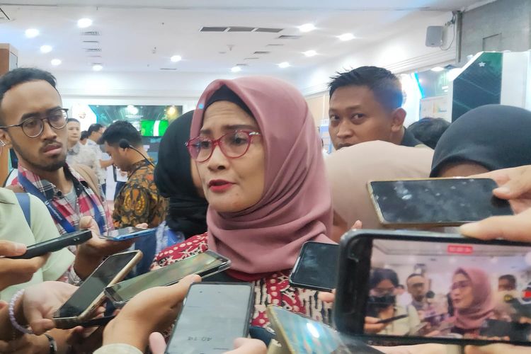 Juru Bicara Kemenhub Adita Irawati saat ditemui di Gedung Kemenhub, Jakarta, Selasa (19/12/2023).