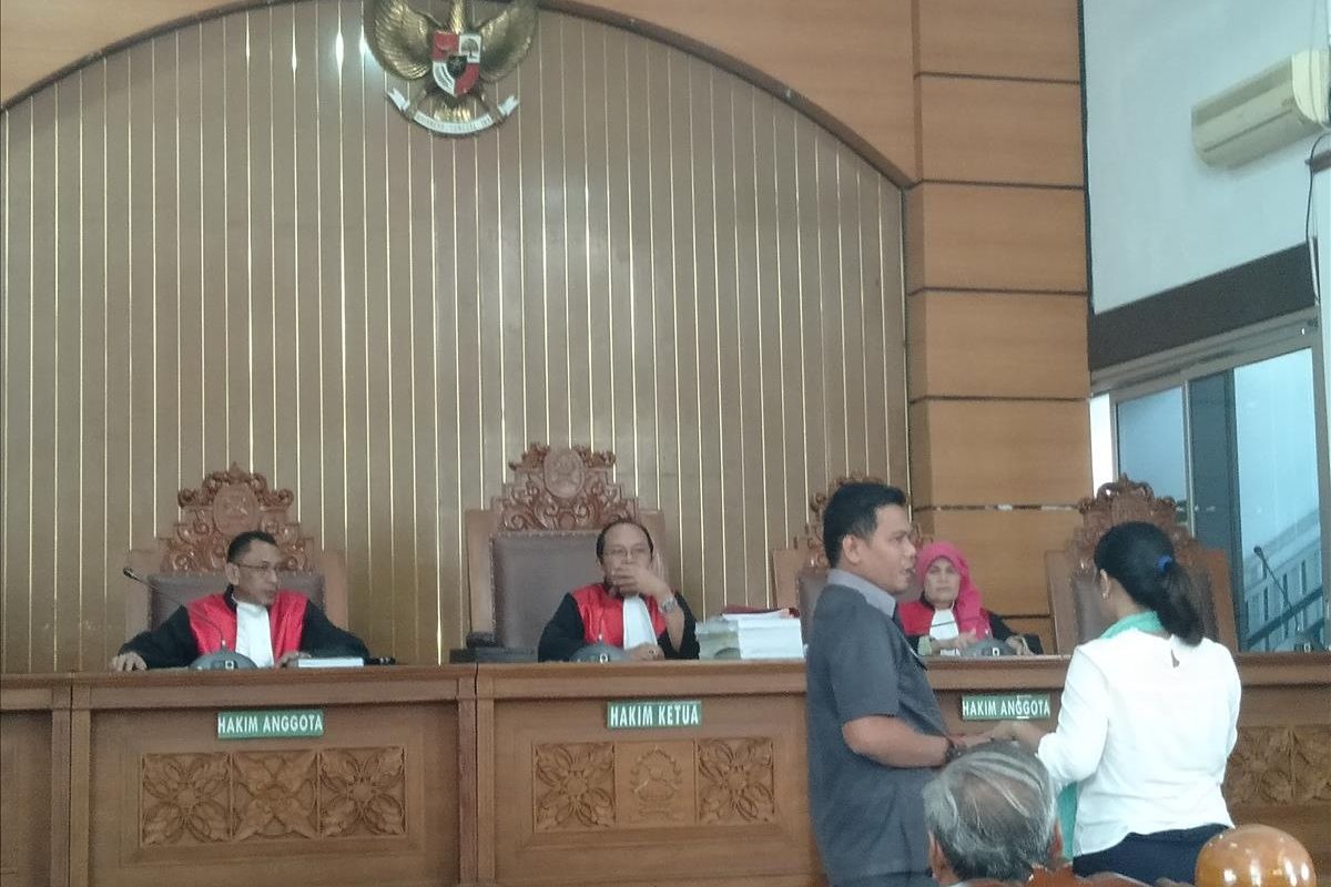 Staff Ratna Sarumpaet Nur Cahaya Nainggolan Bersaksi di Pengadilan Negeri Jakarta Selatan, Selasa (7/5/2019)