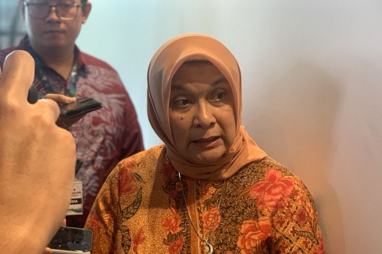 Pelaksana tugas Deputi Bidang Industri dan Investasi Kementerian Pariwisata, Rizki Handayani Mustafa, saat ditemui wartawan usai konferensi pers Rapat Koordinasi Nasional Pariwisata (Rakornas Pariwisata), Rabu (20/5/2026). 