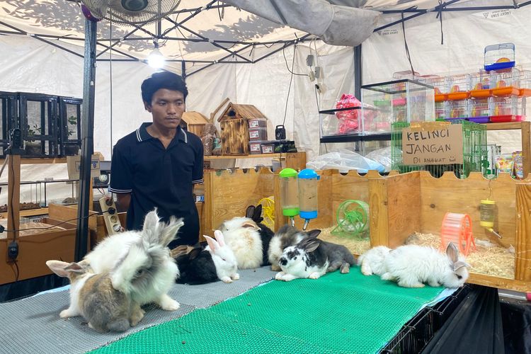 Aneka hewan yang dijual di Pameran Flona 2023 di Lapangan Banteng, Jakarta Pusat, pada 15 September-16 Oktober 2023. 