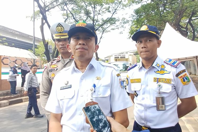 Kepala Suku Dinas Lingkungan Hidup (LH) Jakarta Utara Edy Mulyanto saat ditemui di Jalan Lodan Raya, Ancol, Pademangan, Jakarta Utara pada Rabu (1/11/2023)
