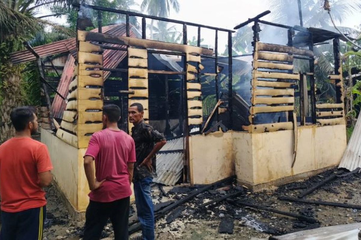 Muhammad Ishak, bocah berusia enam tahun meninggal dunia dalam insiden kebakaran rumah di Desa Alue Bili Rayek, Kecamatan Baktiya, Kabupaten Aceh Utara, Provinsi Aceh, Kamis (29/5/ 2025).