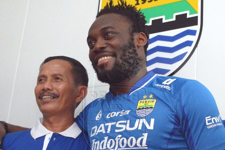 Michael Essien resmi bergabung ke Persib Bandung, Selasa (14/3/2017).
