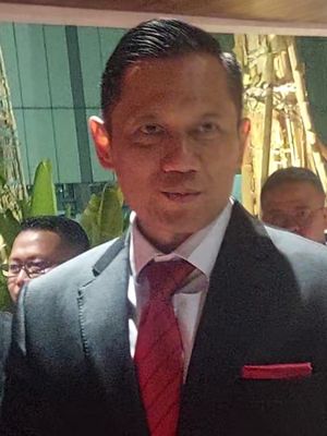 Ketua Umum Partai Demokrat Agus Harimurti Yudhoyono (AHY) di Jakarta Convention Center (JCC), Senayan, Jakarta, Rabu (20/9/2023). 