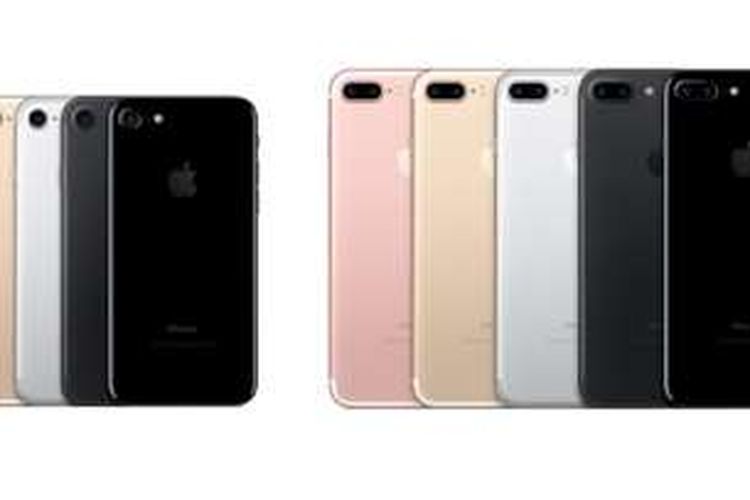 Pilihan warna iPhone 7 dan 7 Plus, (ki-ka) rose gold, gold, silver, black dan jet black