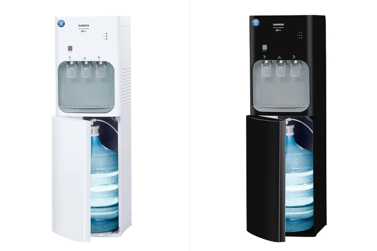 Sanken HWD-CK30IC (kiri) dan HWD-CK33IC (kanan) hadir dengan material bebas BPA serta sistem galon bawah yang praktis dan higienis bagi keluarga Indonesia 