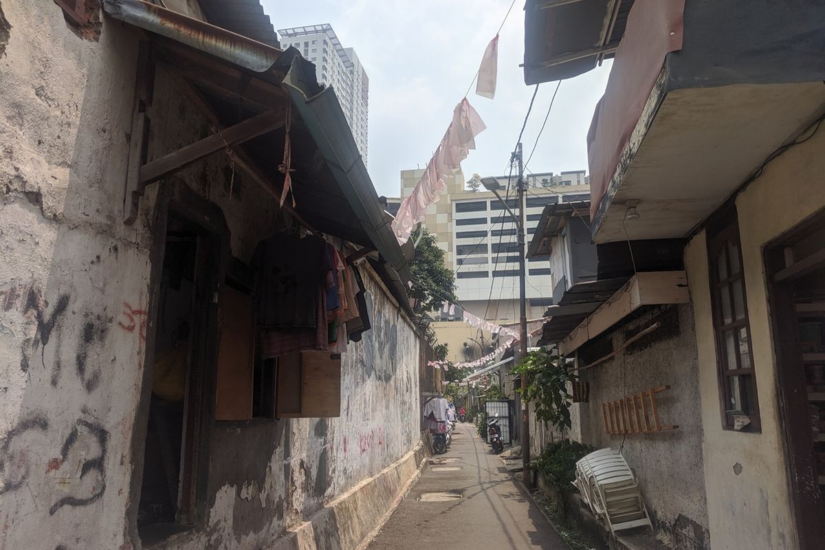Kampung Kebon Melati, pemukiman yang terkepung gedung tinggi di kawasan Thamrin, Jakarta Pusat