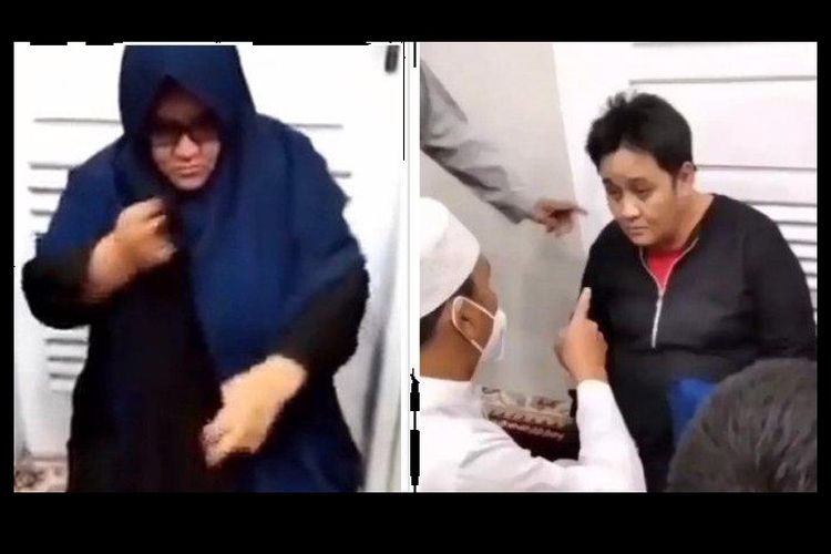 Viral di media sosial, pria menyamar pakai cadar shalat di saf Jemaah perempuan. Kejadian di Jambi. 
