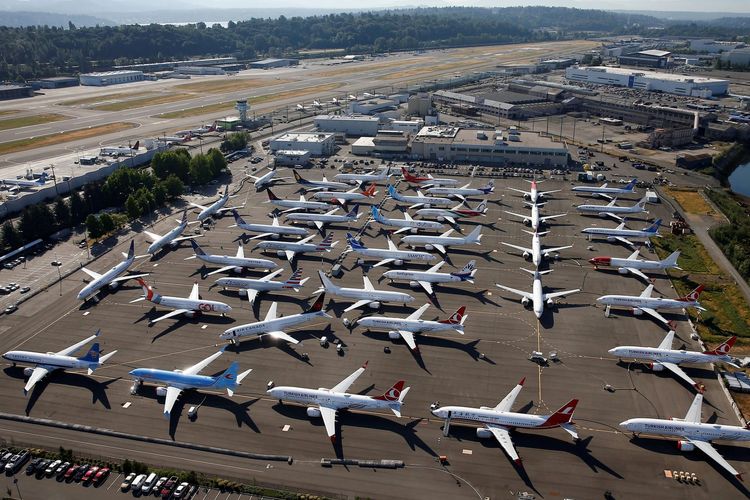 Boeing 737 Max di parkiran Seattle, Washington.