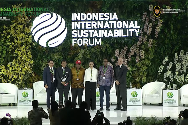 Tangkapan layar sesi diskusi panel Indonesia Suistanaibilty Forum (ISF) 2024 di Jakarta Convention Center (JCC), Kamis (5/9/2024). 

