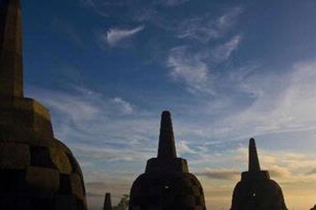 Candi Borobudur di Magelang, Jateng.