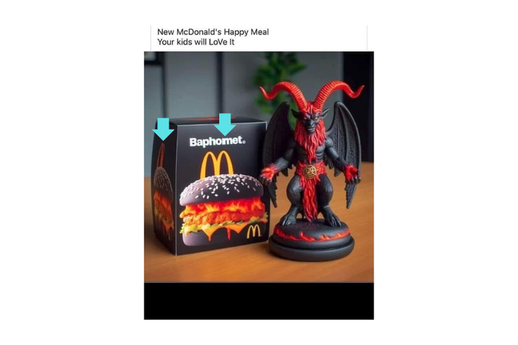 Kejanggalan pada foto yang diklaim menu Happy Meal terbaru dari McDonald's